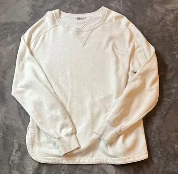 [ AURALEE ] 라이트 플로이 롱 슬리브 맨투맨