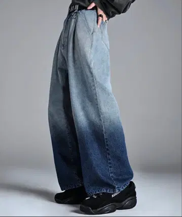 ADRER 빈티지 메이크 와이드 테이퍼드 데님 S