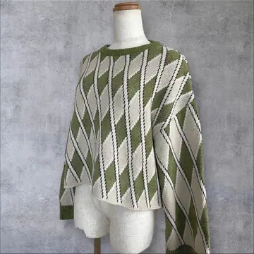 새상품급 저널 스탠다드 랜덤 체커 니트