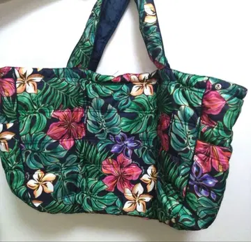 플라라니 하와이안 플라워 무늬 라지 토트백 하와이 레슨