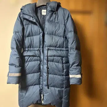 FILA 네이비 다운 자켓 후드 부착