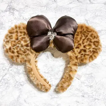 도쿄 디즈니 리조트 머리띠 미니 레오파드 무늬 단종