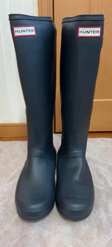 HUNTER 네이비 롱 부츠 버클 EK8 EU42 US10 JP28.0