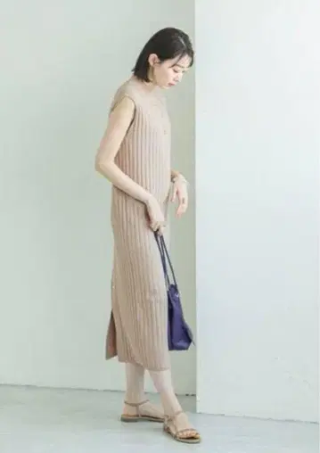 NOBLE 니트 원피스 베이지 여성용