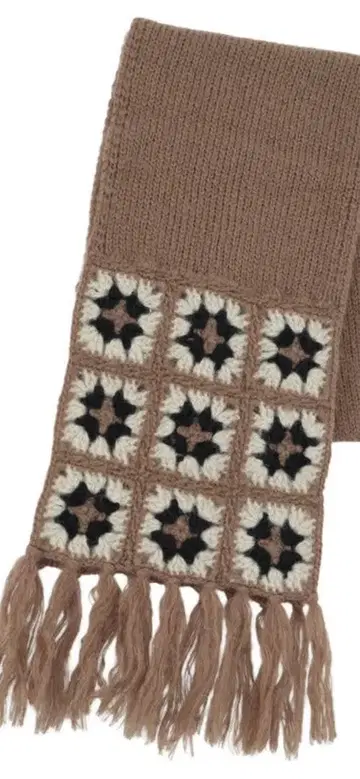 이번 시즌 사만사 모스모스 택 포함 새상품 모티브 편직 머플러 모카