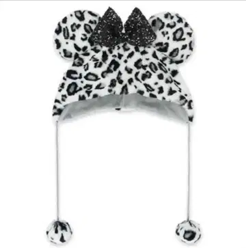 택 포함 새상품 미니 화이트 레오파드 무늬 팬캡