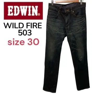 에드윈 EDWIN 와일드 파이어 503WF 스트레이트 데님 웜 데님