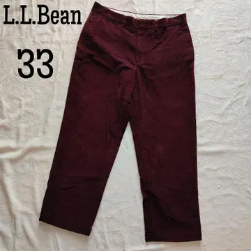 L.L.Bean 버건디 코듀로이 팬츠 세로 골 33