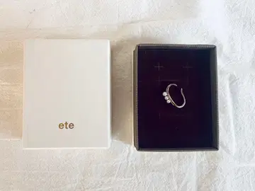 ete 펄 장식 이어커프 핑크 골드