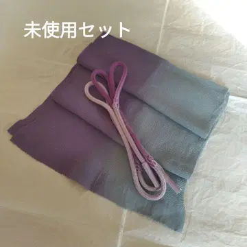 미사용 탄고 크레이프 원단 오비 장식 천 오비 세트