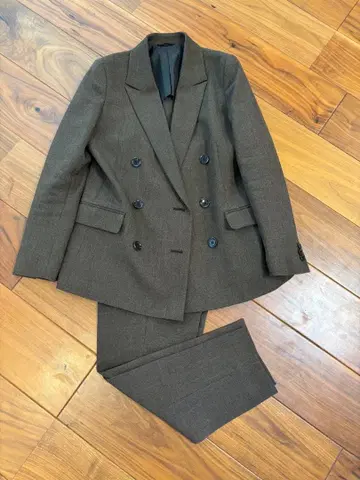 브라운 더블 브레스트 수트 사이즈 7