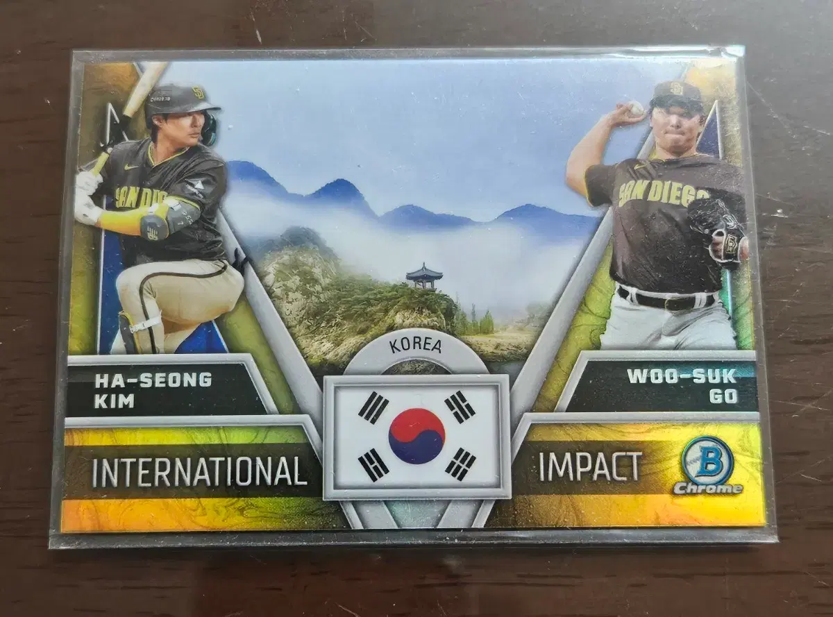 김하성/고우석 Bowman Chrome 야구 카드