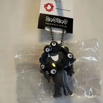 검은색 미야쿠미야쿠 PVC 마스코트 키링 볼체인