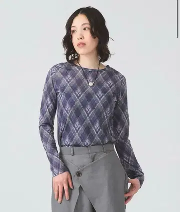 Ray beams 아가일 프린트 크루넥 상의