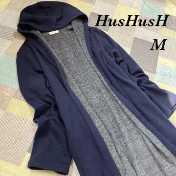 [ HusHusH ] 해쉬아쉬 보아 코트 롱 가디건 후드 부착