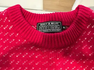 [ 미사용 ] HYSTERIC LOGO 자카드 스웨터