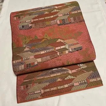 순수 실크 니시진 후쿠로 오비 가나미즈