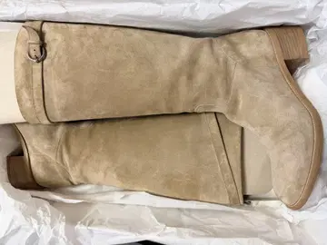 SARTORE. 베이지 스웨이드 롱 부츠