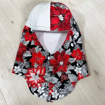 리버서블 용접 두건 No.193 포인세티아 크리스마스 USA 코튼