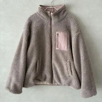 리버서블 보아 플리스 자켓 핑크