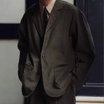 Thesis 올리브 코듀로이 자켓