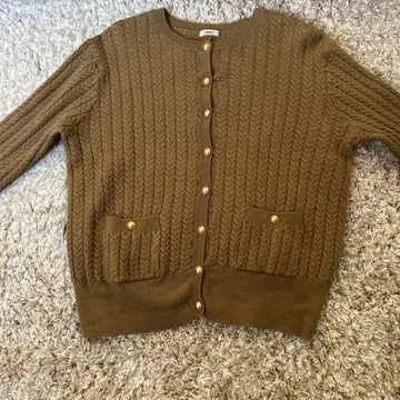IENA 케이블 니트 가디건 브라운