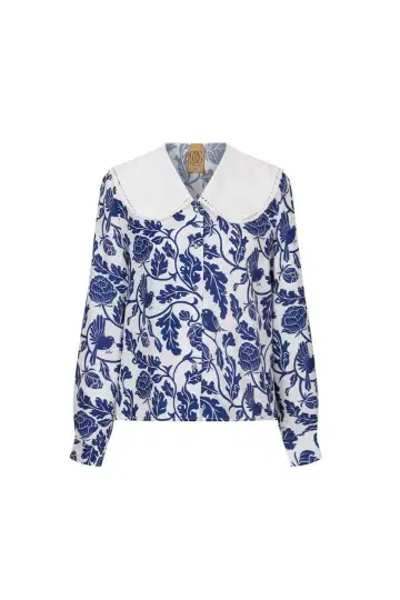 TNEWTIES [ 봐! 카나리아야! ] 세일러 카라 시노와즈리 블라우스