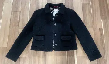 DRESSTIERIOR 블랙 트위드 숏 자켓