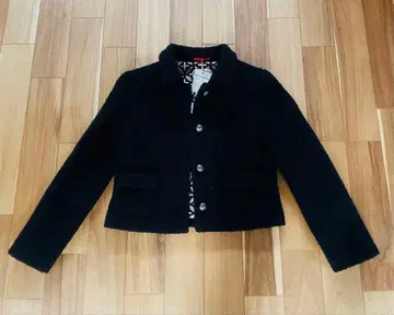 DRESSTIERIOR 블랙 트위드 숏 자켓