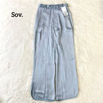 Sov. 트리아세테이트 새틴 양류 팬츠 미사용 하자품