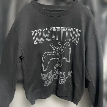 LED ZEPPELIN 맨투맨 트레이닝복 짧은 기장