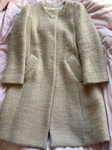 Spick and Span 크림색 울 롱 코트