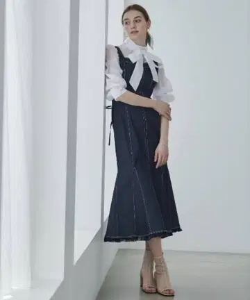 앙데팡당 데님 원피스