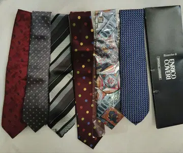 익명 배송 실크 100% 넥타이 6개 묶음 판매 새상품 미사용품 포함