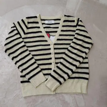 니나뮤우 키티 스트라이프 니트 가디건 레어