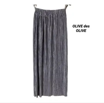 OLIVE des OLIVE 플리츠 스커트 샤인 퍼플 새상품급