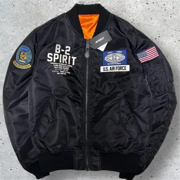 택 포함 새상품 AVIREX MA-1 B-2 SPIRIT 뒷면 자수 로고
