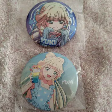 네코야시키 유키 캔뱃지 2개 세트 드림 스테이지 바닷바람의 리조트