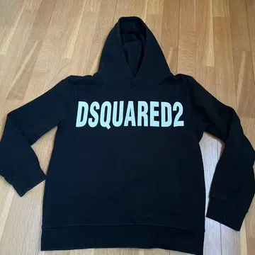 DSQUARED2 백 로고 후드티 블랙