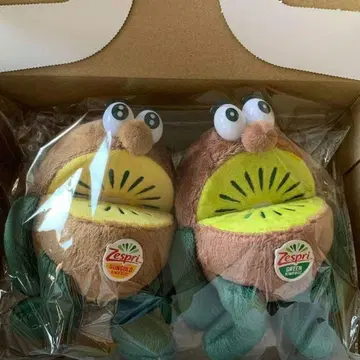 제스프리 Zespri 키위 브라더스 봉제 인형 마스코트 2개 세트