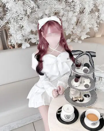 미셸 마카롱 허니 뮤우 빅 리본 크로스 오프숄더 원피스 프리 사이즈