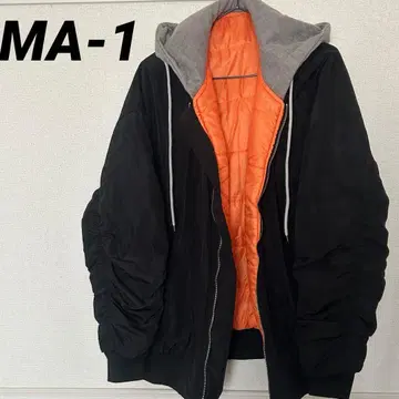 후드 부착 MA-1 자켓 [ XL ] 남녀 공용