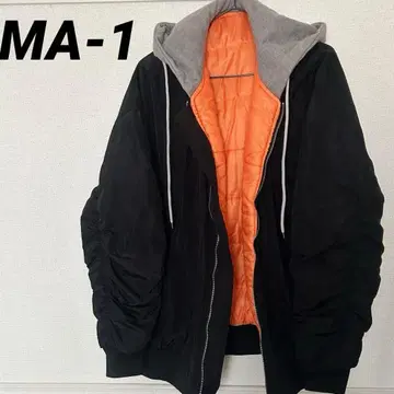 후드 부착 MA-1 자켓 [ XL ] 남녀 공용