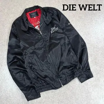 DIE WELT 나일론 자켓 239 ELCOS 자수 디자인 블랙