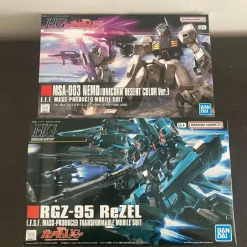 2기 세트 HG 네모 유니콘 사막 컬러 Ver & HG 리젤