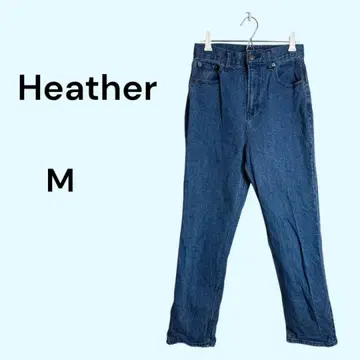 Heather 다크 블루 스트레이트 데님 M