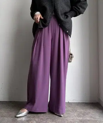 [ T톨 사이즈 ] DouDou 턱 와이드 팬츠 미사용 새상품