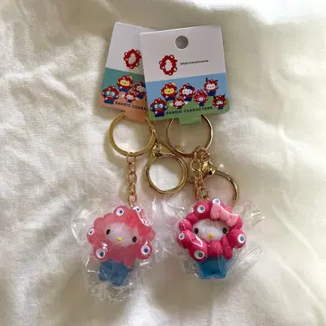 산리오 미야쿠미야쿠 입체 키링 (키티 세트)
