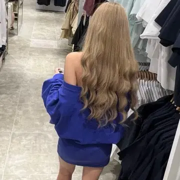 GYDA 오프숄더 원피스 블루