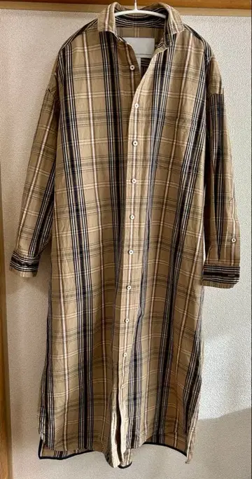 TICCA 스퀘어 빅 롱 셔츠 원피스